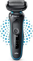 "Braun Series 5" 51-B1000m, elektrinis skustuvas, "EasyClean" skustuvas vyrams, drėgnas ir sausas - mėlynas