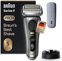"Braun Series 9 Pro+" elektrinis skustuvas vyrams su 5 "Pro" skustuvo elementais, ilgų plaukų kirpimo mašinėlė, skustuvo įkrovimo dėklas, "PowerCase", 60 minučių veikimo laikas, pagamintas Vokietijoje, 9525s, tauriųjų metalų