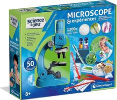 "Clementoni" mikroskopas ir eksperimentai - "Initiation Science "50 eksperimentų, kuriuos reikia atlikti: Plastikiniai stikleliai, mėgintuvėliai, pipetės, didinamasis stiklas, didinimas iki 1200 kartų - nuo 8