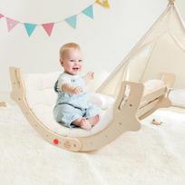 "Climbing Arch 2-in-1" Montessori lanko supynės su pagalvėle - laipiojimo žaislas mažiems vaikams, sensorinis stalas ir laipiojimo rėmas