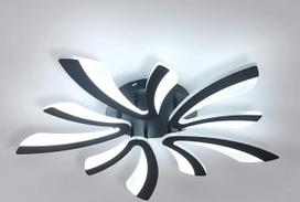 "Comely" LED lubų šviestuvas, 50 W 5625 LM LED lubų šviestuvas, modernus apšvietimas svetainei, miegamajam, 72 cm, 6500 K šalta balta šviesa, juodas