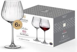 "Crystal Bohemia" taurių rinkinys raudonajam vynui - "Tulip" taurės - 6 taurių rinkinys po 640 ml - galima plauti indaplovėje, patvarios, atsparios įbrėžimams ir be švino - elegantiškos krištolo stiklo taurės vynui, idealiai tinka dovanoms