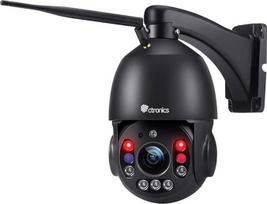 "Ctronics" 5MP 30X optinio priartinimo stebėjimo kamera Lauko "WiFi 2.4/5GHz", IP kamera lauke su asmens aptikimo / automatinio sekimo / priartinimo funkcija, 150 m naktinis matymas, "Bluetooth" / "Cloud" / PC, metalinė