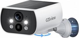 "CZEview" 5 MP lauko stebėjimo kamera, baterija, magnetinis tvirtinimas, belaidė saulės kamera lauke, 300° horizontali, 2,4 GHz "WiFi", judesio aptikimas, dvipusis garsas, spalvotas naktinis matymas, IP65