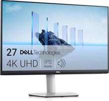 "Dell" S2721QSA 27 colių 4K UHD (3840 x 2160) monitorius, 60 Hz, IPS, 4 ms, "AMD Radeon FreeSync", 99 % sRGB, įmontuoti garsiakalbiai, "DisplayPort", 2 x HDMI, sidabrinės spalvos