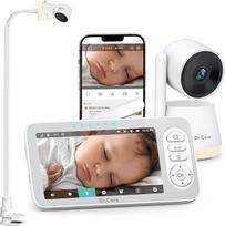 "Dr.Care LumiView Plus" išmanusis "WiFi" kūdikių monitorius su laikikliu - 5,5 colio 1080P FHD ir 2K kamera, privatumo režimas, 5000 mAh akumuliatorius, RGB naktinė šviesa, judesio ir vyno signalas, programėlės valdymas