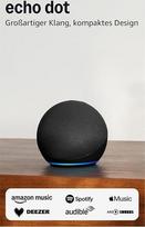 "Echo Dot" (naujausios kartos) išmanusis garsiakalbis su "Alexa" | Medžio anglis