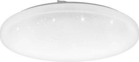 "EGLO connect.z Smart Home Frania-Z" LED lubų šviestuvas su kristalų efektu, "ZigBee", programėlė ir valdymas balsu, "Alexa", šilta balta / šalta balta, RGB, reguliuojamo apšvietimo lubų šviestuvas, baltos spalvos, skersmuo 43 cm