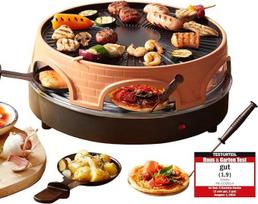 "Emerio" picų kepimo krosnelė, "Pizzarette the Original", "3 in 1" picos "Raclette" kepsninė, patentuota konstrukcija, skirta mini picoms, tikra šeimos pramoga 6 asmenims, PO-113255.4