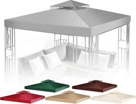 "Flexzion Gazebo" dangtelis Pakeitimo stogelis 3,6 m x 3,6 m Dviejų pakopų dangtelis su UV30+ dėmėms atspariu vandeniui, skirtas lauko saulės apsaugai, sodo terasos pavėsinei