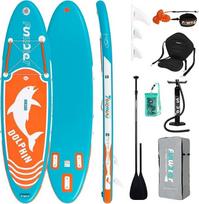 "FunWater SUP Pripučiama irklentė 11'6''/11'/10'5'' Ultra-Light su pripučiama lenta, ISUP priedais, trimis plunksnomis, reguliuojamu irklu, pompa, kuprine, pavadėliu, vandeniui atspariu krepšiu