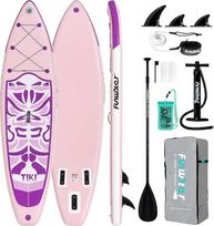 "FunWater Stand Up Paddle Board" 10 colių ir 11 colių - pripučiama SUP lenta dviems žmonėms / šeimoms, pritaikyta pradedantiesiems, SUP rinkinys su visais priedais, patvari ir saugi dėl šilumos sandarinimo technologijos