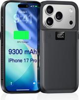 "GagaKing" baterijos dėklas "iPhone 17 Pro/17", 9300 mAh 20 W baterijos dėklas, mobiliojo telefono dėklas su maitinimo banku, įkrovimo dėklas Baterijos dėklas "iPhone 17 Pro/17" (6,3 colio)