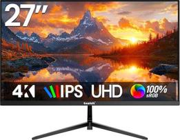 "Gawfolk 4K monitorius 27 colių IPS monitorius 60 Hz, kompiuterio ekranas UHD 3840 x 2160p berėmis kompiuterio monitorius namams, biurui, verslui, DP, HDMI, VESA 75 x 75 mm