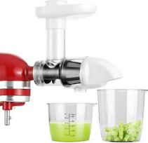 "Gdrtwwh" sulčiaspaudės priedas "KitchenAid" staliniam maišytuvui, lėta sulčiaspaudė Citrusinių vaisių sulčiaspaudžių priedai, daržovių ir vaisių sulčiaspaudė (balta)