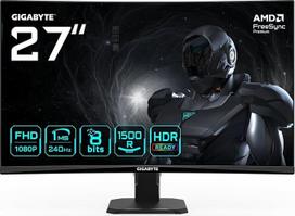 "Gigabyte GS27FC2" 27 colių FHD lenktas žaidimų monitorius - 1920 x 1080, 240 Hz, 1 ms, 350 cd/m², "HDR Ready", HDMI 2.0, "Displayport 1.4