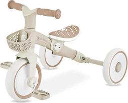 "GLOBBER Learning Trike 2-in-1 Plus ECO" - triratukas ir balansinis dviratukas vaikams, 8/7 colių, reguliuojamas TPR balnelio aukštis, Taupe