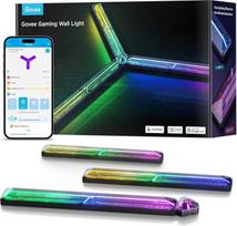 "Govee LED Gaming Glide" sieninis šviestuvas, RGBIC sieninis šviestuvas su "pasidaryk pats" Cyberpunk stiliaus formomis ir spalvomis, 60+ scenos efektų, išmanioji šviesa, suderinama su "Matter" ir "Alexa", žaidimų šviesos dekoracija, 3 dalys ir 1 kampas