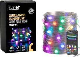"GuirLED" - pasakų žibintai "WiFi Mini LED RGB Premium USB" - valdymas balsu - "Amazon Alexa" ir "Google Assistant" - pridedamas dvigubas USB 2A maitinimo adapteris - 100 šviesos diodų 10 metrų