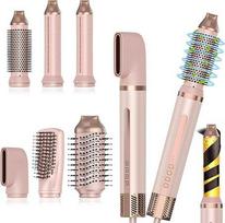 "Hairstyler 5 in 1", profesionalus plaukų stiliatorius, 110 000 apsisukimų per minutę "Airstyler" rinkinys su automobilinėmis garbanojimo žnyplėmis, plaukų džiovintuvo jonais, karščio šepečiu, tiesinimo šepečiu visų tipų plaukams, plaukų stiliatorius apim