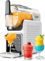 "HBN Slush Machine" 2 l minkštųjų ledų aparatas namams su savaiminiu valymu, kuriam nereikia ledo, 6 programomis, skirtomis "Slush", kokteiliams, margaritai, "Frappés" ir pieno kokteiliams