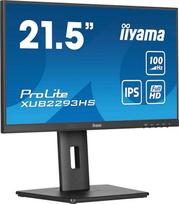 "iiyama Prolite XUB2293HS-B6" 54,5 cm IPS LED monitorius "Full HD" 100 Hz HDMI DP Slim-Line Reguliuojamas aukštis, pasukamas "AdaptiveSync", juodas