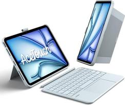 "Inateck iPad Air 11" dėklas su klaviatūra, skirtas M4/M3/M2 (2026/25/24), "Air 5/4", "iPad Pro 11", 5,1" jutiklinis kilimėlis, kraštovaizdžio/aukštas stovas, nuimamas, pieštuko laikiklis, QWERTZ, AceTouch Pro