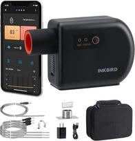 "Inkbird" grilio ventiliatorius "Bluetooth 5.1" ir "Wi-Fi" 2,4 GHz grilio ventiliatorius, automatinis rūkyklos termometras su 4 zondais, suderinamas su "Big Green Egg", "Kamado Joe", "Primo", "Vision Grill", "Akorn Kamado
