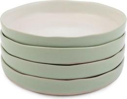 "Jamie Oliver Big Love Dishy Bowl" dubenėlis, patvarus akmens masės dubenėlių rinkinys, tinkamas plauti indaplovėje ir mikrobangų krosnelėje, žalias/baltas, 4 vnt., 700 ml, 22 x 22 x 13 cm