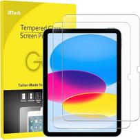 "JETech" ekrano apsauga "iPad" (A16) 11/10 kartos (2025/2022), grūdinto stiklo ekrano apsauga, HD skaidri, 2 vnt.