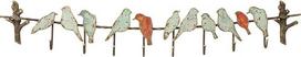 "Kare Bird Party" absoliučiai vintažinio stiliaus sieninė drabužių pakaba, metalinė, ruda, 19 x 102 x 6 cm (V x Š x G)