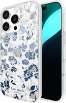 "Kate Spade New York iPhone 16 Pro" dėklas - suderinamas su "MagSafe" - Dizainerio telefono dėklas - "Flower Bed Blue Gems