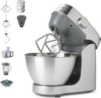 "Kenwood Prospero+" KHC29A.O0SI minkymo mašina, 4,3 l nerūdijančio plieno dubuo, 10 dalių priedų rinkinys + 3 kabliukai ir šluotelė, stiklinis maišytuvas, 3 skiltelių virtuvinis kombainas, citrusinių vaisių sulčiaspaudė + svarstyklės, sidabrinės spalvos