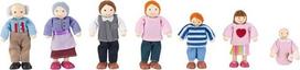 "KidKraft" 65202 Medinių lėlių šeimynos, mini lėlės, priedai lėlių nameliams, žaislas vaikams nuo 3 metų
