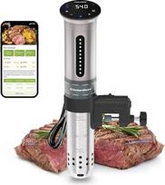 "KitchenBoss" "Sous Vide" lazdelinė viryklė: "Sous Vide Stick" programėlės valdymas "Sous Vide" strypo cirkuliacija 40 ℃-90 ℃ IPX7 vandeniui atsparus LED jutiklinis ekranas itin tylus nardymo cirkuliacinis siurblys.