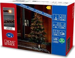 "Konstsmide Micro LED Compact Lights", 400 gintarinių diodų, 30 V išorinis transformatorius (IP44), 6 W, juodas laidas, 3867-800EE, 400 šviesos diodų