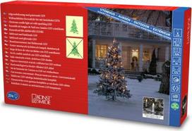 "Konstsmide" 1150-020 LED medžių grandinė, lemputės, "viena eilė", 25 žėrinčios gintaro spalvos diodai, 4,5 V, lauko (IP44), žalias laidas