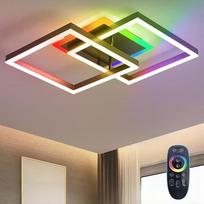 "KZT Smart LED" lubų šviestuvas reguliuojamas RGB spalvų keitimo lubų šviestuvas su nuotolinio valdymo pulteliu Svetainės lempa Modernus 40 W geometrinis lubų apšvietimas su foniniu apšvietimu svetainei Miegamojo kambarys Virtuvė