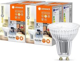 "Ledvance SUN@HOME" 4058075575783 LED lemputė GU10 su 4,9 W pakeičia 40 W, 268 Lm, nuo saulės šviesos iki židinio (2200-5000 K), CRI95, išmanioji "WiFi" šviesa, valdoma per "Alexa", "Google", programėlę, 4 vnt., derinama balta spalva