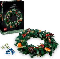 "LEGO Botanicals" kalėdinis vainikas, žiemos dekoracija kabinimui, kalėdinio stalo puošmena, protingas konstravimo projektas, pasigaminkite savo advento vainiką ir durų vainiką, kalėdinės dovanos suaugusiesiems 10340