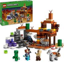 "LEGO Minecraft" "The Badlands" kasyklų šachta - interaktyvus žaislas su tyrinėtojo, šliaužiko ir vorų figūrėlėmis bei sprogstančio trotilo funkcija - žaidimų dovana 8+ metų berniukams ir mergaitėms - 21263
