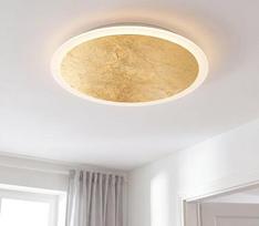 "Licht-Erlebnisse" LED lubų šviestuvas Auksinė juoda reguliuojamas 3 lygių aliuminis Gyvenamasis kambarys Miegamasis Neutrali balta 3500 K 24 W Skersmuo 40 cm Mažas atspindys Sieninė lubų šviesa Modernus