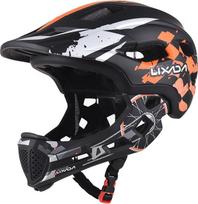 "Lixada" vaikiškas dviratininko šalmas Viso veido nuimamas Unisex 50-56 cm vaikiškas šalmas "2-in-2" integruotas reguliuojamo dydžio su nuimama smakro apsauga Inline šalmas dviračiams, riedlentėms