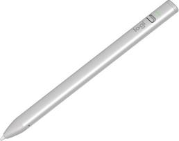 "Logitech 914-000074 Crayon" skaitmeninis pieštukas "iPad" su "Apple Pencil" technologija, tikslus pikselių tikslumas be vėlavimo, išmanusis antgalis su greituoju įkrovimu per USB-C, sidabrinės spalvos