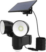 "Lumisky WALEE BLACK" saulės prožektorius, dvi galvutės, pasukamas, galingas apšvietimas, saulės baterija, LED, baltas, su judesio jutikliu, aukštis 15,4 cm