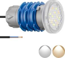 "LyLmLe" mini LED baseino žibintas su 1 1/2 colio išoriniu sriegiu, 6 W baseino apšvietimas, 2 spalvos, perjungiama balta, 3000 K ir 6000 K, skersmuo 49 mm, 12 V kintamosios srovės povandeninis LED baseino šviestuvas betoniniams baseinams, SPA laiptams