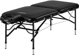 "Master Massage StratoMaster" lengvas 30" juodas (tik 25 kg) su nauju "NanoSkin" paminkštinimu ir pilnai užpildytais priedais, saulės įdegis