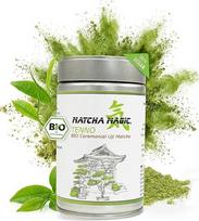 "MatchaMagic Tenno" ekologiškos Matcha arbatos milteliai 80 g, originali japoniška ceremonijų žalioji arbata, aukštos kokybės Matcha iš Japonijos, puikiai tinkanti arbatos ruošimui ir kokteiliams ruošti