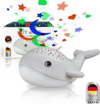 "MegaLight Willy Wale" naktinė šviesa "Baby Starry Sky 2-in-1" projektorius + 3 spalvų šilta balta naktinė šviesa ir RGB žvaigždžių projektorius vaikams