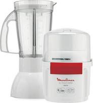 "Moulinex" AR6801 smulkintuvas ir maišytuvas "La Moulinette" 800 W + maišytuvas su dvigubu peiliu iš nerūdijančio plieno 200 g ir 750 ml 1-2-3 vaisiai Balta/raudona